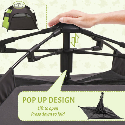 Pop Up Dog Tent for Extra Large and Large Dogs, Portable Pet Camping Tent with Carrying Bag for Beach, Backyard, Home, Green
