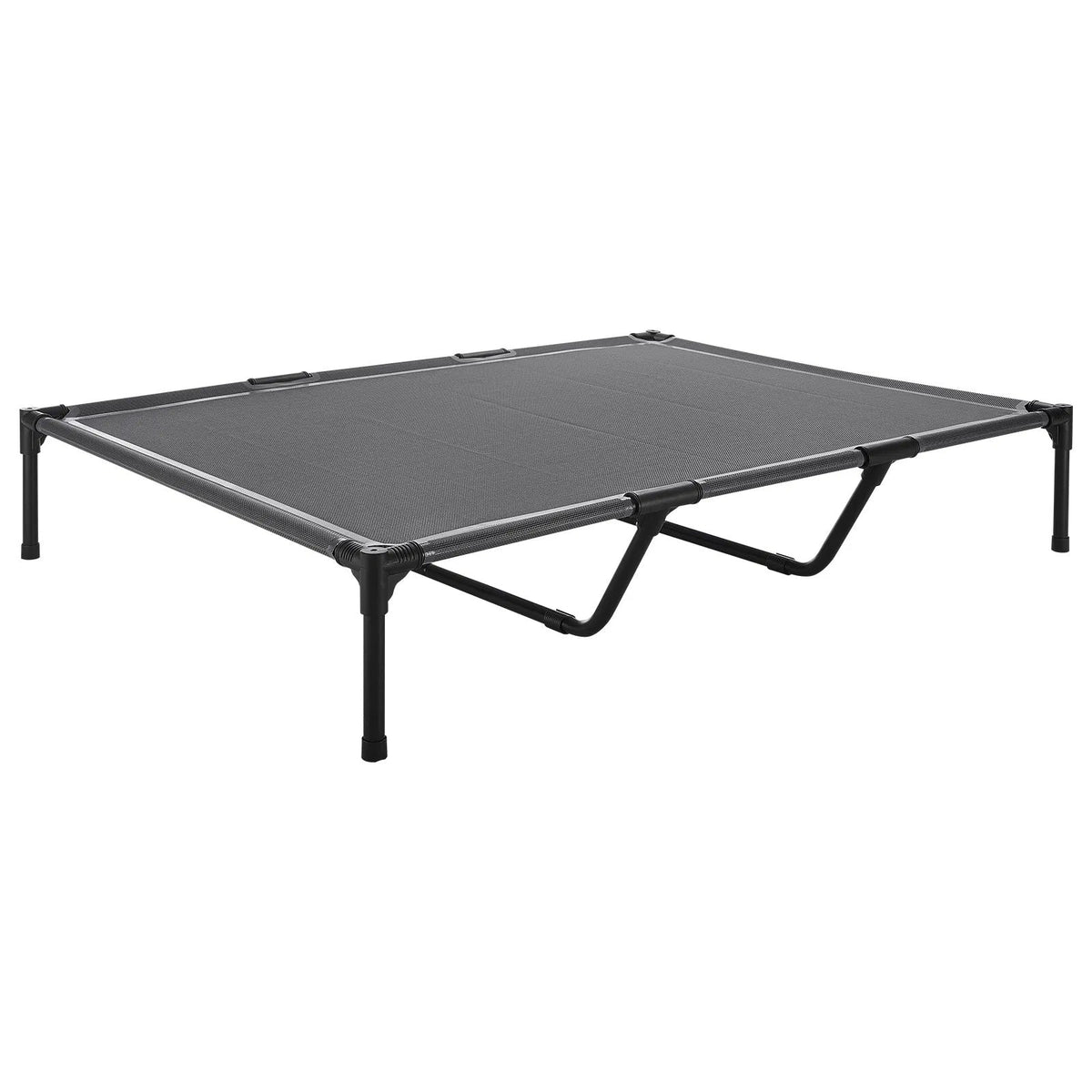 Elevated Dog Bed For Large Dogs XL, Raised Dog Cot With Heavy Duty Steel Frame, Breathable Teslin Mesh Cooling Dog Bed, Indoor & Outdoor Portable Hammock Pet Bed, Grey