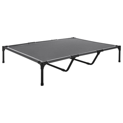 Elevated Dog Bed For Large Dogs XL, Raised Dog Cot With Heavy Duty Steel Frame, Breathable Teslin Mesh Cooling Dog Bed, Indoor & Outdoor Portable Hammock Pet Bed, Grey
