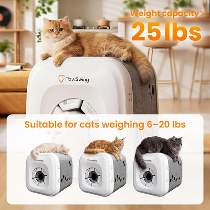 Neo Cat Self Groomer House with 6 Flexible Brushes and Food Bowl