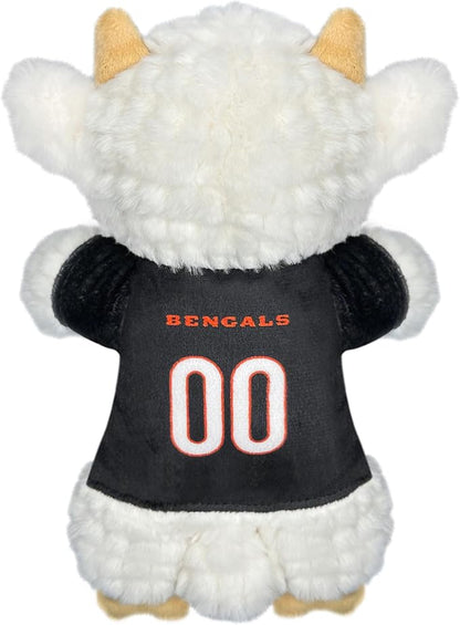 Pets First NFL Cincinnati Bengals Goat Plush Toy for Dogs and Cats with Squeaker, Wearing a Team Jersey! Fun & Sporty Goat Shaped Dog Chew Toy, Interactive Pet Toy