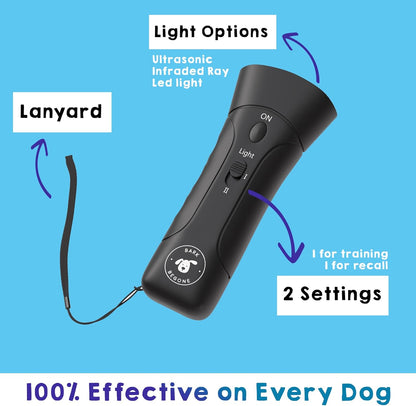 2023 Ultrasonic Dog Bark Deterrent & Behavior Corrector - Stop Barking, Jumping, Aggression Without Yelling - Just Point & Press! Backed by Kevin Harrington from Shark Tank