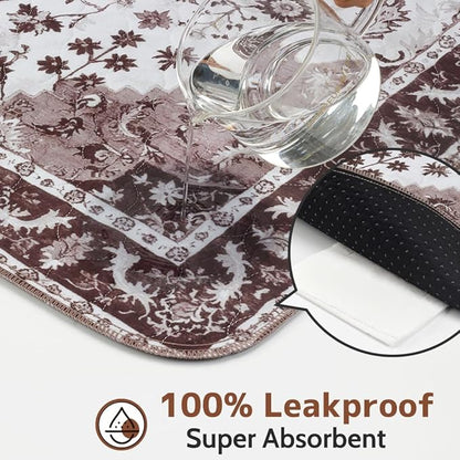 Washable Pee Pads for Dogs, 2 Pack Reusable Puppy Training Pads 48"x48" Super Absorbent Waterproof Dog Training Pads, Non-Slip Potty Pads, Whelping Pads Litter Mat Light Brown Medallion