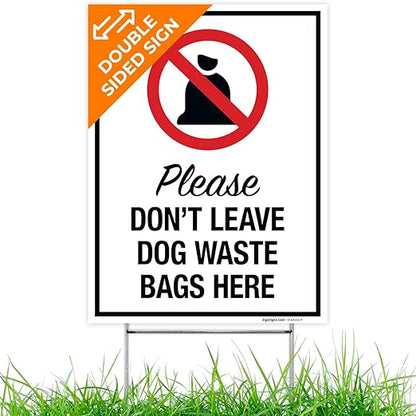 No Pets Allowed in Athletic Field Areas Double Sided 9x12 Inches, Corrugated Plastic with Metal H Stake, Made in USA