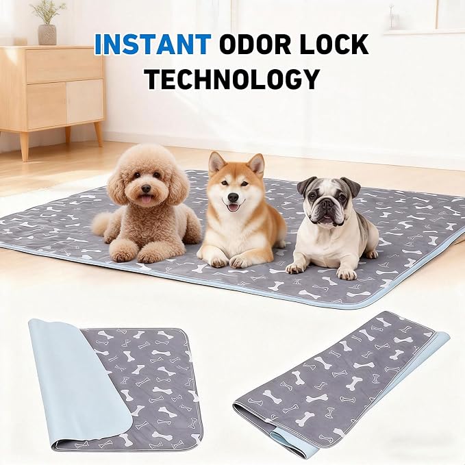 Puppy Pads with Pheromones,Washable Puppy Pee Pads for Dogs,Reusable Puppy Pads Washable for Dogs & Cats, Washable,Durable Leak-Proof & Anti-Slip Pet Training Pads for Home & Trave(Brown-1+Brown-2,M)
