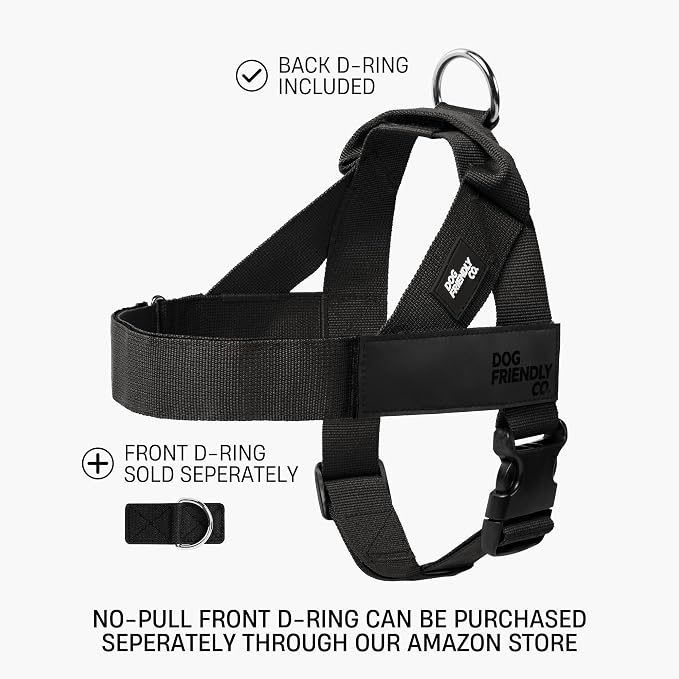 Dog Friendly Co. Dog Harness for Medium Sized Dogs (Neon Green, Medium) | One Click Buckle, Chafe Resistant Webbing, Adjustable Neck & Chest, and Heavy Duty D-Ring, Sturdy Comfortable and Easy to Use