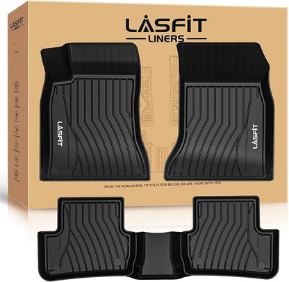 LASFIT Floor Mats for Mercedes Benz CLA 2014-2019 & GLA 2015-2020 250/45 AMG, All Weather TPE Custom Fit Car Mats for Mercedes CLA & GLA Floor Liners, 1st & 2nd Row Set, Black