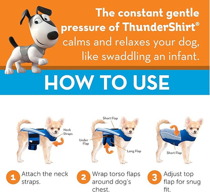 ThunderShirt Breeze for Dogs, X-Large, Sky Blue, Extra Breathable Mesh Fabric, Dog Anxiety Relief Vest for Every Day Stress & Calming During Thunder Storms and Fireworks