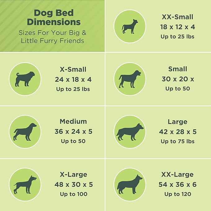 X-Large - 48 x 30 x 5 - Blueberry Premium Organic Hemp Dog Bed - CertiPUR Fill - Removeable Cover