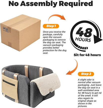 Large Console Dog Car Seat - Truck Dog Booster Seats for Big Console Vehicles Large Space for Dogs UP to 18lbs, Pretty Sturdy Pet Car Seat Designed for Pickup and Trucks