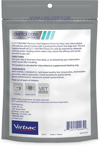 Virbac CET HEXtra Premium Oral Hygeine for Dogs, under 11 lbs(Pack of 1)