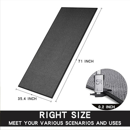 Kitchen Mat, Rubber Backing Cushioned Non Slip Kitchen Rugs for Floor, Absorbent Runner Comfort Standing Mat Rug Washable for Kitchen, Office, Home, 35.4"x71"(Black)