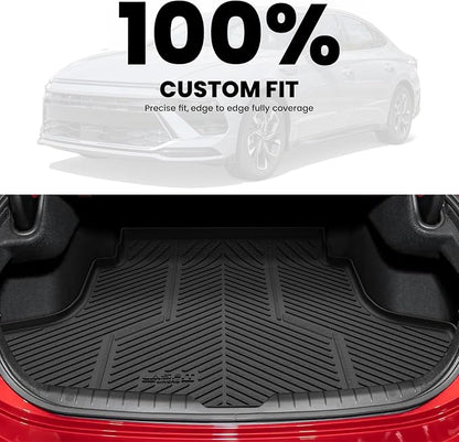 LASFIT Cargo Mat for Hyundai Sonata 2026 2025 2024 2023 2022 2021 2020 / Kia K5 2021-2026, All Weather TPE Custom Fit Car Trunk Mats Cargo Liners Accessories, Black