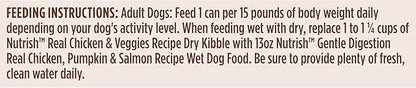 Nutrish Gentle Digestion Premium Paté Wet Dog Food, Real Chicken, Pumpkin & Salmon Recipe, 13 oz. Can, 12 Count (Rachael Ray)