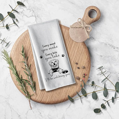 Funny Kitchen Towels,Featuring Dog Designs 16 X 24inch Dishcloth,Microfiber Bar Drying Hand Cloth Absorbent Tea Towel,Ideal Gifts for Doggy Lover Owner,Mom Hostess Housewarming New Home