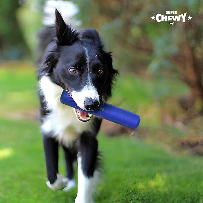 SuperChewy Tough Chew Stick Fetch Toy | Lifetime Replacement | Strong Natural Rubber | Smear Treats Inside To Excite Dogs | Ultra Durable Chewing Toy for Aggressive Chewers | For All Breeds