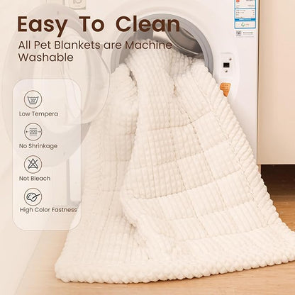 Couch Cover for Dogs Washable, Non Slip Couch Covers for 3 Cushion Sofa Pet Friendly, Fuzzy Pet Couch Cushion Covers for Dog, Thick, Soft for Sofa Protector (White, 27.6" x 70.9"/70 x 180cm)