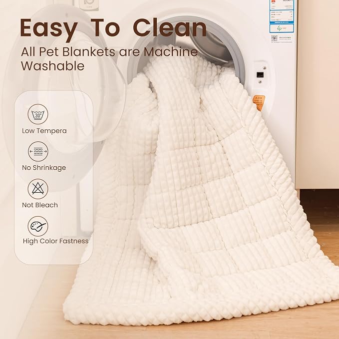 Couch Cover for Dogs Washable, Non-Slip Pet Couch Covers for Sofa, Fuzzy Dog Couch Cover Blanket, Thick, Soft, Plush Couch Cushion Covers for Sofa Protector (White, 27.6" x 59"/70 x 150cm)