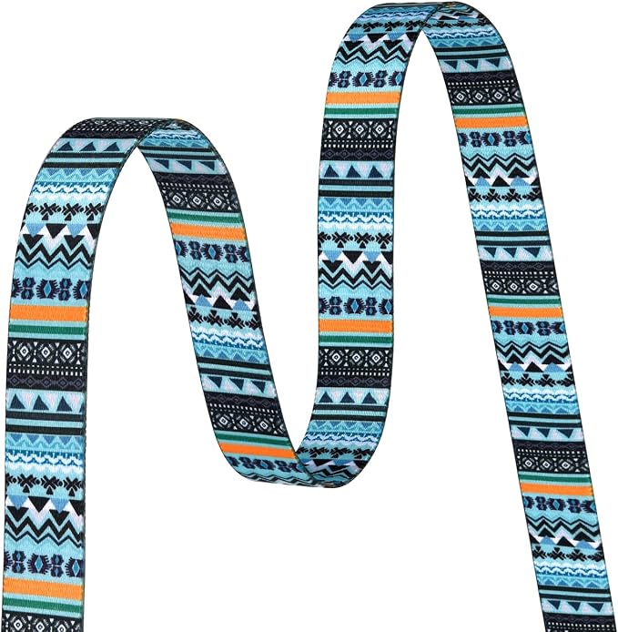 MarukoPet Dog Collar and Leash Set, Adjustable for Small Medium Large Dogs Puppy, Cute Design with Bohemia Floral Tribal Geometric Patterns Boys Girls Dog Collar(Green Bohemia Set,M)