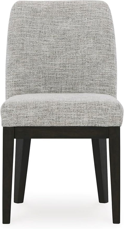 Signature Design by Ashley Burkhaus Traditional Upholstered Dining Chair, Set of 2, Dark Brown