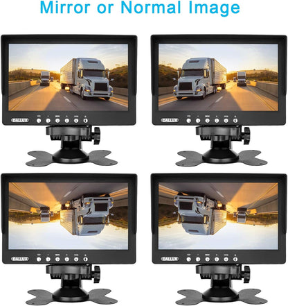 Truck Backup Camera Monitor kit,Heavyduty Vehicle Waterproof Night Vision Wide Angle Rearview Cab Cam+7 inch Screen+66ft Extension Cable for Bus/Van/Fifth Wheel/Trailer/RV/Camper/Pickup/(12V-24V)
