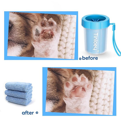Dog Paw Cleaner for Small Dogs, Dog Paw Washer, Muddy Paw Cleaner, Pet Foot Cleaner, Dog Paw Protector Kit