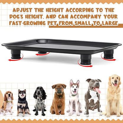 Marsui 17 in Anti-ant Cat and Dog Food Tray Set Include 1 Ant-Proof Tray and 4 Adjustable Height Stand 4 Water Cup for Crawling Pest Free Pet Outdoor Food Feeding Station Kitchen Sweets Anti-ant