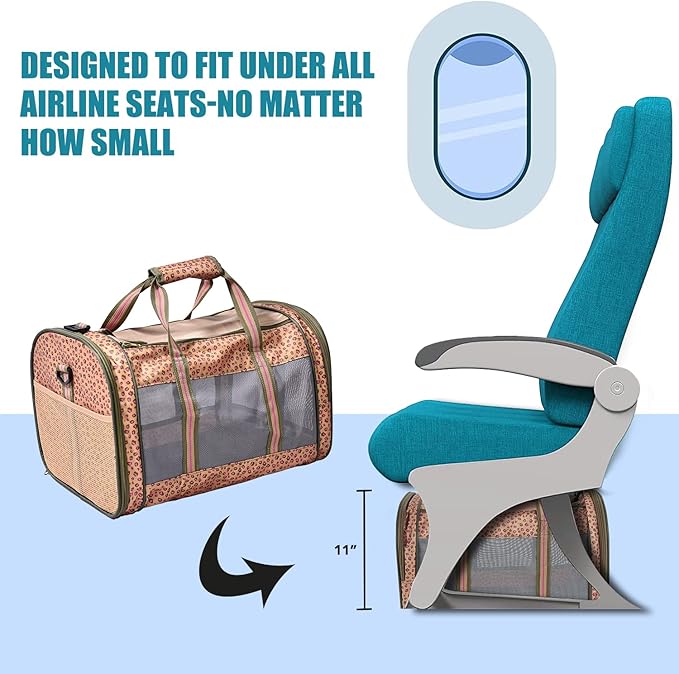 Soft-Sided Kennel Pet Carrier for Small Dogs, Cats, Puppy, Airline Approved Cat Carriers Dog Carrier Collapsible, Travel Handbag & Car Seat