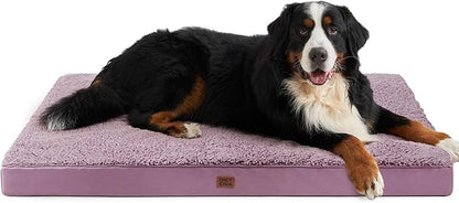EHEYCIGA Orthopedic XXL Dog Beds for Jumbo Dogs with Removable Washable Cover, Fog Purple, 50x36
