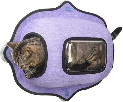 Pet Life ® 'Purr-View' See-Through Window Suction Cup Glass Gripping Kitty Lounger or Cat Bed Hammock