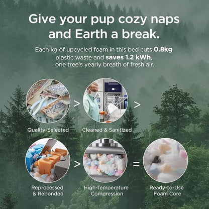 Bedsure ComfyFleece™ Fluffy XL Dog Bed, Extra Large Crate Pillow 41x27 Grey | Aesthetic Crate Bed for Balanced Support Cute Chopped Foam Pad with Removable Washable Cover Non-Slip Waterproof Cozy Pet Mat