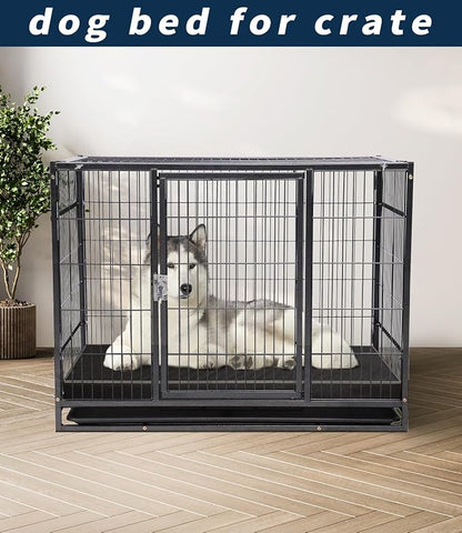 Waterproof Leather Dog Bed Crate Mat Pet Pad for Large Dogs, Wipeable Easy to Clean Vinyl Mattress, Pee Proof Kennel Liner Suitable for Pet Up to 120 lbs