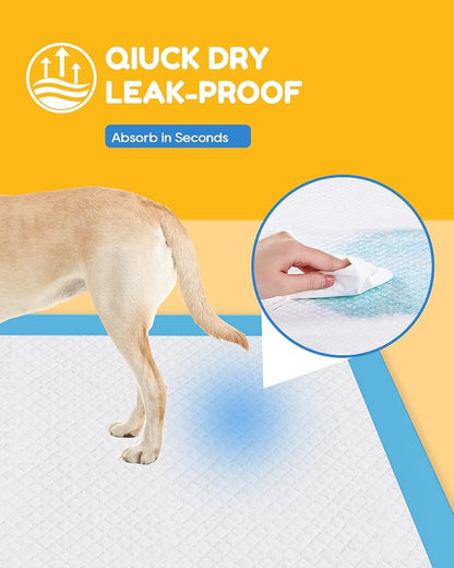100 Count-30" x 36" XXL Puppy Pads, Extra Large Pee Pads for Dogs, Super Absorbent Disposable Dog Training Pads, Quick Drying, Leak-Proof, Ultra Thick Potty Pads for Dogs, Puppies, Doggie, Cats