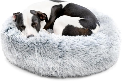 Barkbox Dog Bed, 2-in-1 Memory Foam Donut Cuddler Dog and Cat Bed, Calming Orthopedic Joint Relief Fur Crate Lounger for Pets, Machine Washable + Removable Cover, Waterproof Lining, Includes Toy | Calming Orthopedic Joint Relief Crate Lounger for Pets,...