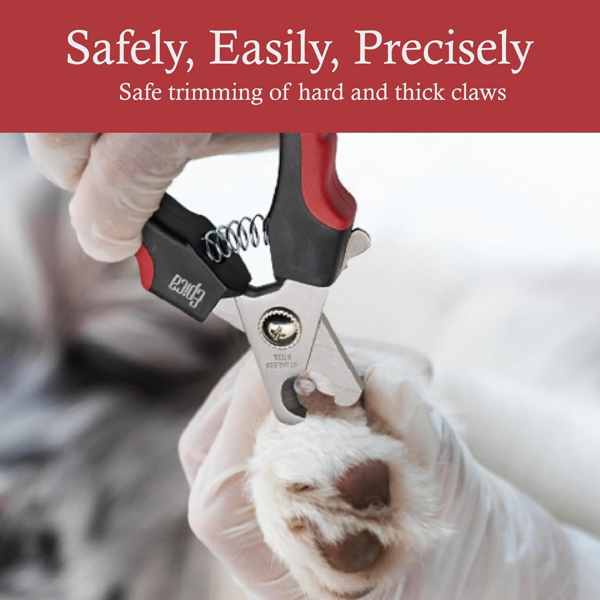 Epica Professional Dog Nail Clipper - Dog Nail Trimmer for Large Dogs - Easy and Safe Pets Grooming Clippers - Cat Claw Trimmer with Safety Guard (Large)