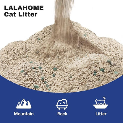 Clumping Cat Litter, Premium Bentonite Cat Litter Sodium-Based, Dust-Free, Strong Durability, Odor Control, Natural Mineral Formula Unscented Litter for RealScooper - 15 lb. Box