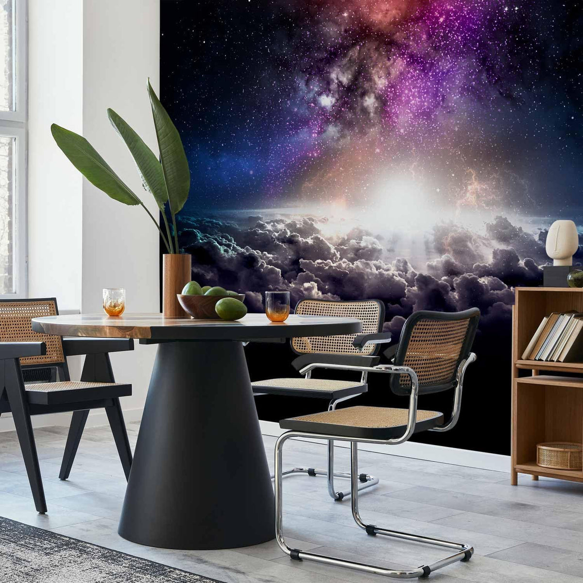artgeist Wall Mural Galaxy 118x83 in - Non-Woven Wallpaper Fleece Wall Decor Photo Print Picture Image Design Home Mural Cosmos Sky Star Cloud Purple i-A-10009-a-a