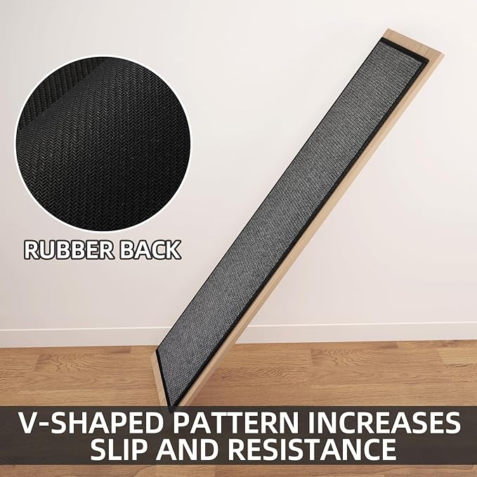 Kitchen Mat Set of 2 PCS, Cushioned Non Slip Rugs for Kitchen Floor, Absorbent Runner Comfort Standing Mats Washable for Kitchen, Office, Home, (Black, 17.3"x47"+17.3"x71")