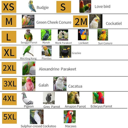Bird Diaper Flight Suit Parrot Costume pet Animal Costume, Applicable to Birds and Parrots Warm Supplies. (S)