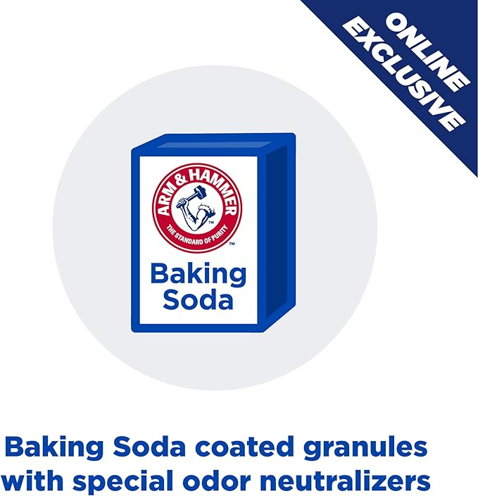 ARM & Hammer Ultra Last Clumping Cat Litter Unscented MultiCat 18 Lbs. Pet Friendly with Baking Soda Odor Control Litter