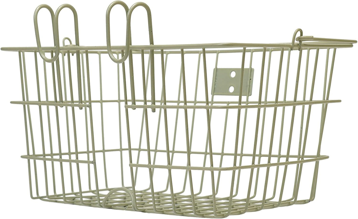 Retrospec Apollo-Lite Lift-Off Bike Basket - Detachable Steel Handlebar Basket with Carrying Handle for Commuting, Shopping & Beach Trips - 14.5in x 9.5in Weather-Resistant Biking Gear