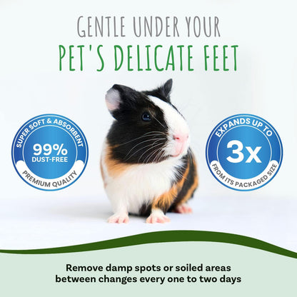 Small Pet Select Premium Small Animal Bedding, Natural Soft Paper Bedding for Small Indoor and Outdoor Pets, Made in USA, Jumbo Size 178 L Pack