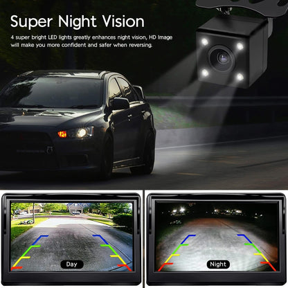 Kairiyard 5Inch Backup Camera, 170° Wide Angle Back up Camera with Monitor Clear Night Vision Waterproof Reverse Rear View Camera System for Car Truck