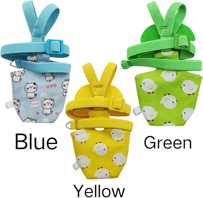 Adjustable Bird Diaper Harness Flight Suit Clothes with 80 Inch Flying Leash Rope for Parrots Conure Cockatiel (Green,2M)