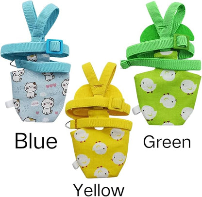 Adjustable Bird Diaper Harness Flight Suit Clothes with 80 Inch Flying Leash Rope for Parrots Conure Cockatiel (Green,2M)
