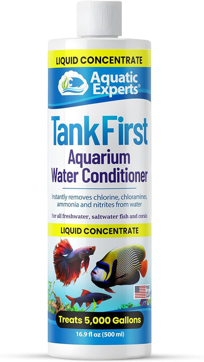 TankFirst Complete Aquarium Water Conditioner - Fish Water Conditioner, Instantly Removes Chlorine, Chloramines, and detoxifies Ammonia from Fish Tank (TankFirst Concentrate, 500 ml)