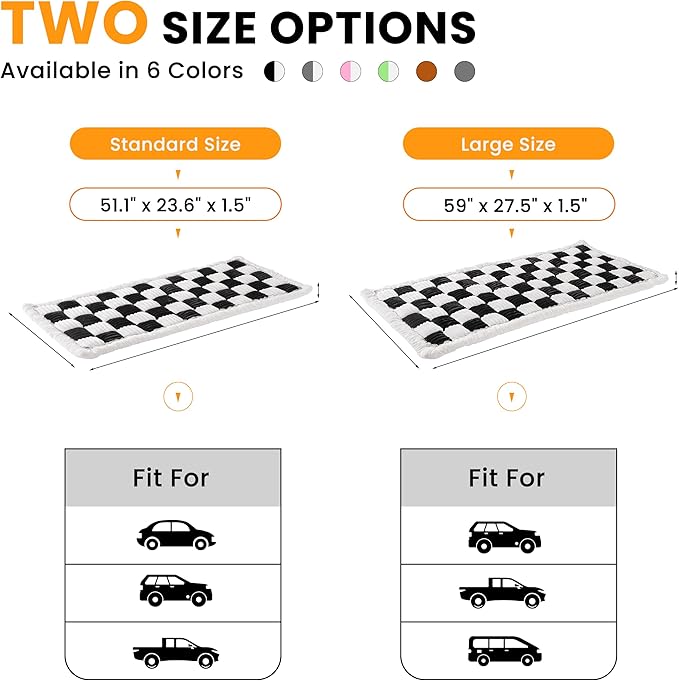 Backseat Dog Bed Mat for Car, Non-Slip Dog Bed for Car Back Seat, Soft & Cozy Dogs Blanket, Washable Travel Pet Mat Seat Protector for Cars, SUVs, Trucks