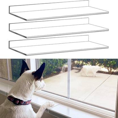 3 Pcs Window Sill Protector, Pet Window Guard,Transparent, Window Sill Cover, Protection from Dog and Cat Scratching Chewing Slobbering, Heavy Duty Scratch Shield(15.75"x 4.72"x 1")
