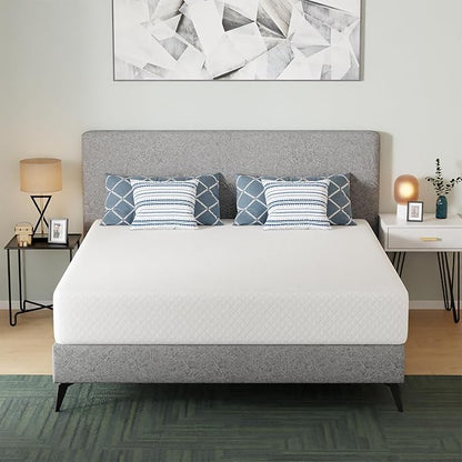 FDW | 12 Inch King Mattress | Medium Firm | Gel Memory Foam Mattress | White | Bed in a Box, CertiPUR-US Certified | Pressure Relief, Cooling Ventilated Foam | Washable Removable Cover