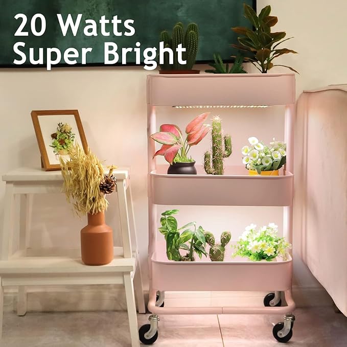 LBW Plant Grow Light, Full Spectrum Plant Light for Indoor Growing, 270 LEDs Growing Lamp with Auto On/Off Timer 4/8/12H, 3 Lighting Modes, 10 Dimmable Levels, 2 Pack